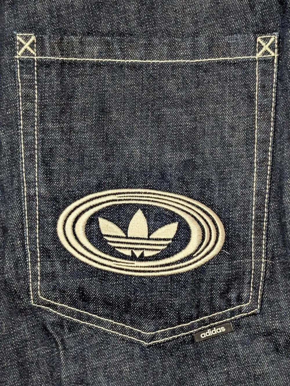 Adidas 90s Y2K Alternative Sport Wide Leg Loose Fit Skater Jeans, 34x32 NWT